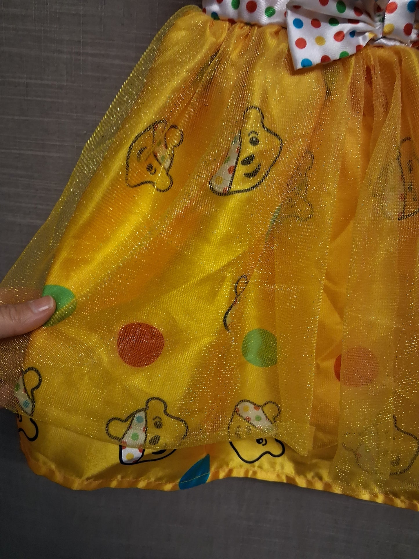 George Girls "Pudsey" Children in Need Yellow Fancy Dress Costume Age 2-3 Years