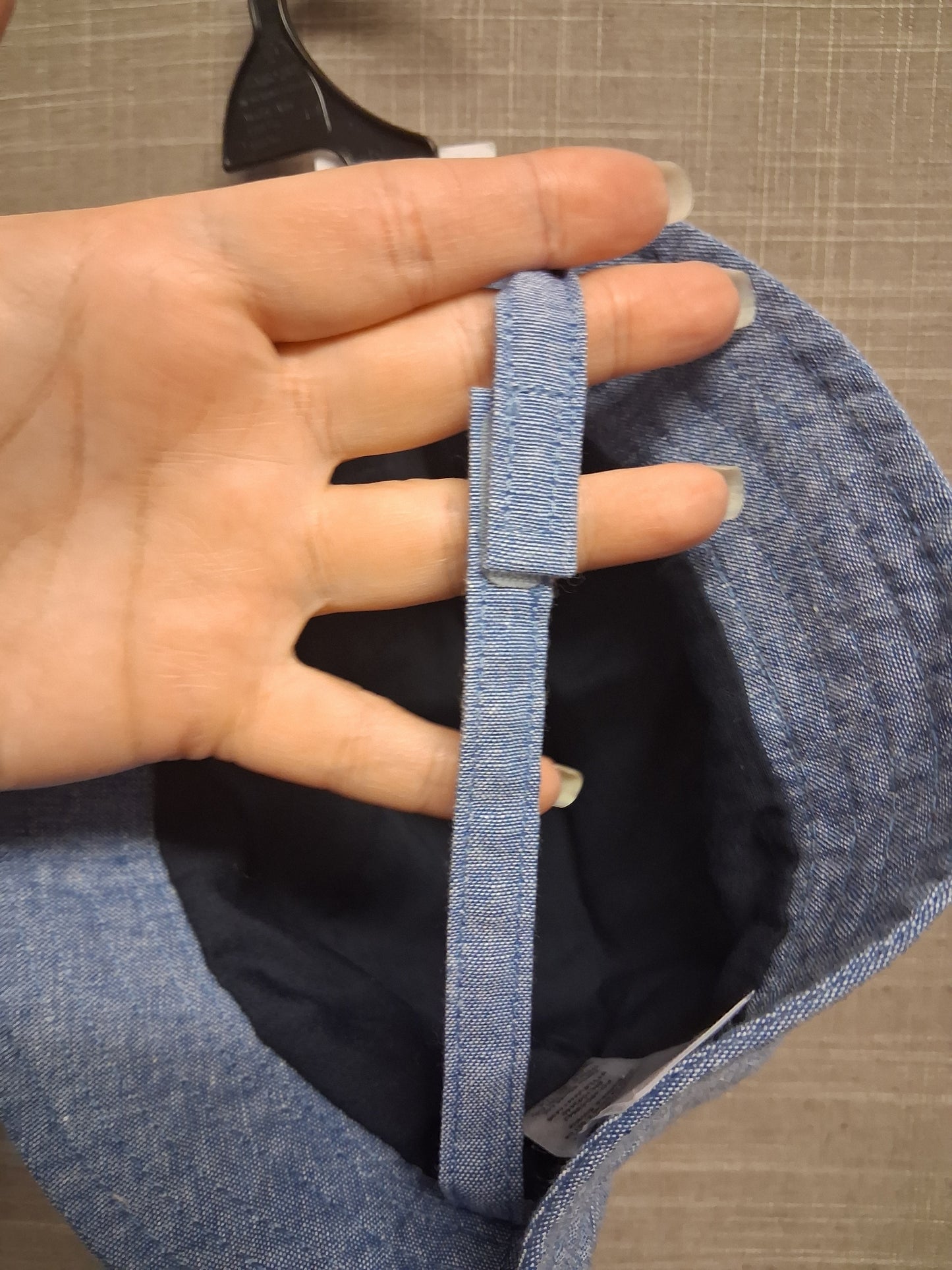 F&F Boys Bucket Sun Hat Chambray Denim Blue Age 3-6 Months New