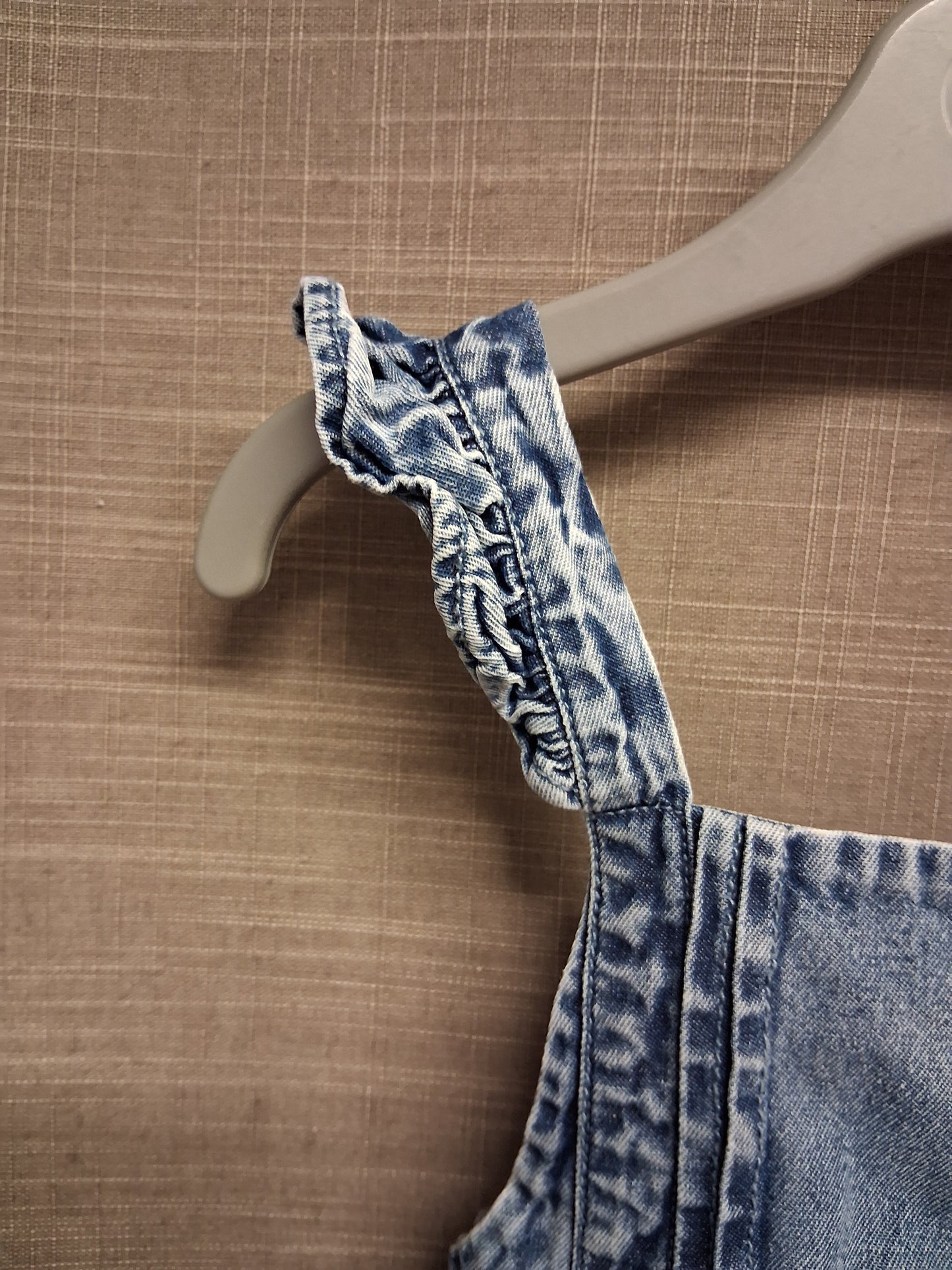 George Girls Blue Denim Pinafore Dress Age 9-12 Months