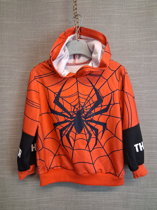 Shein Boys Spider Man Hoodie Age 4 Years Red