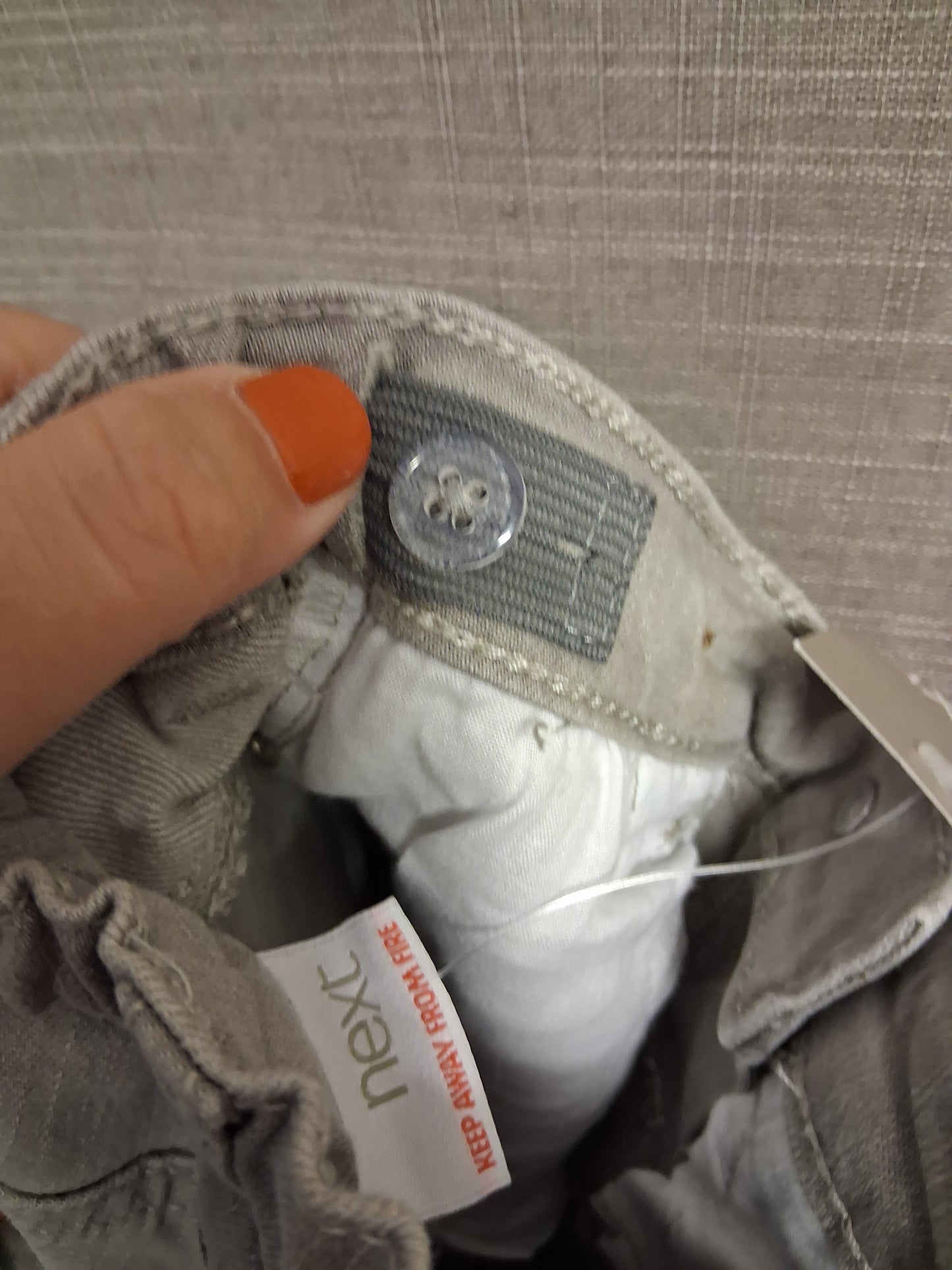 Next Boys Grey Denim Jeans Age 6-9 Months New Adjustable Waist