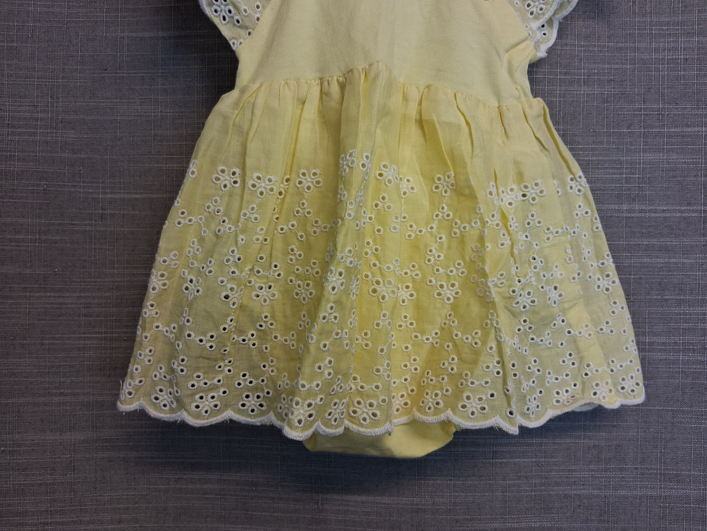 H&M Yellow Dress with Built in Vest Age Newborn