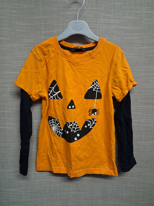 George Halloween Pumpkin Orange Long Sleeve T-Shirt Age 6-7 Years