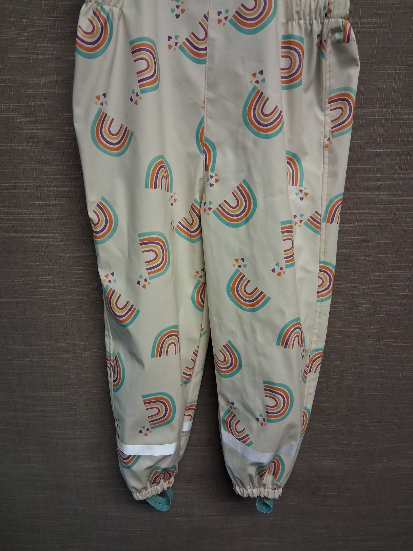 Primark Girls Rain/Snow Dungarees Trousers Waterproof Adjustable Straps Age 4-5 Years