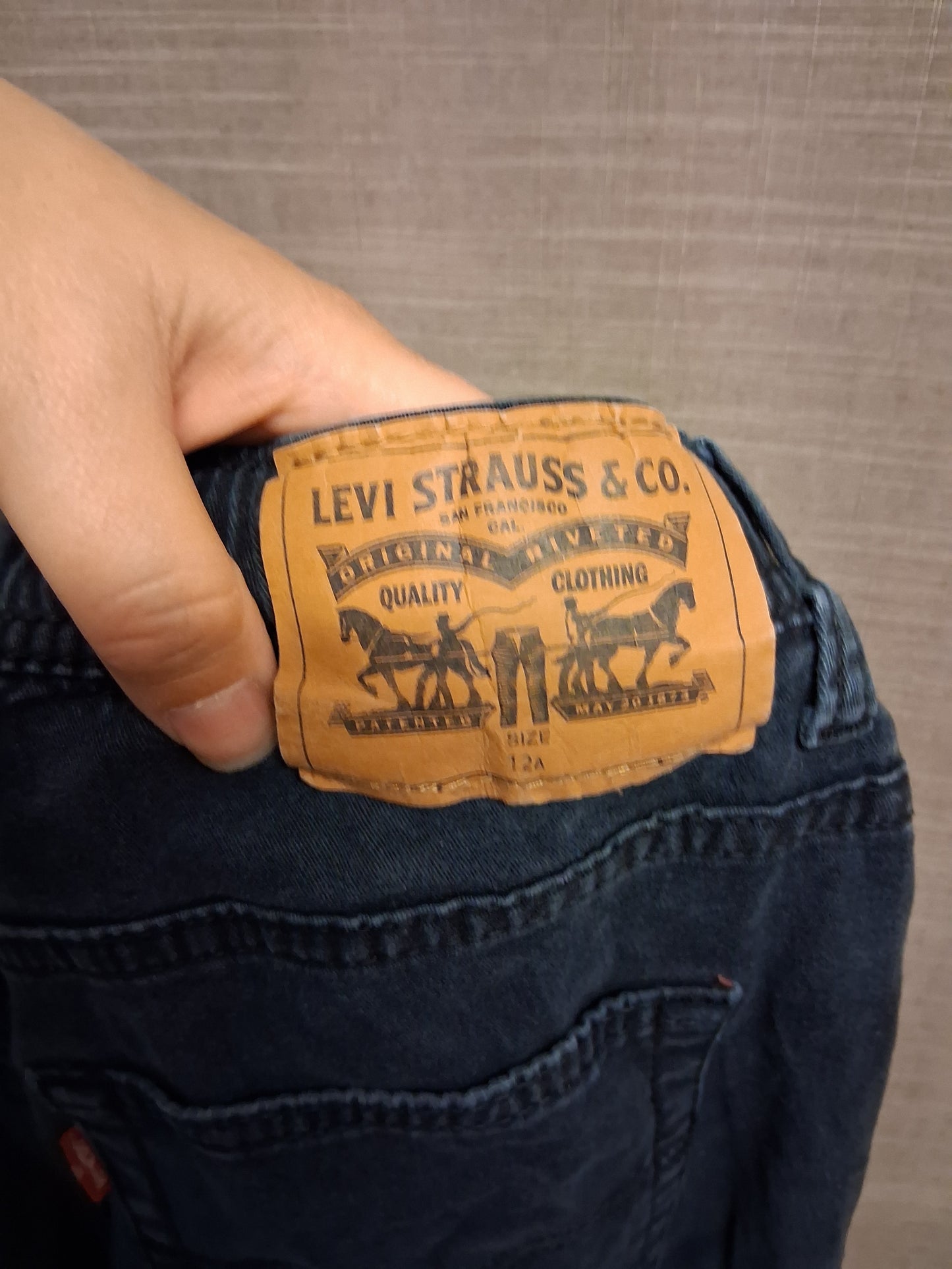 Levi's Boys Blue Denim Joggers Elastic Cuffs Age 12 Years