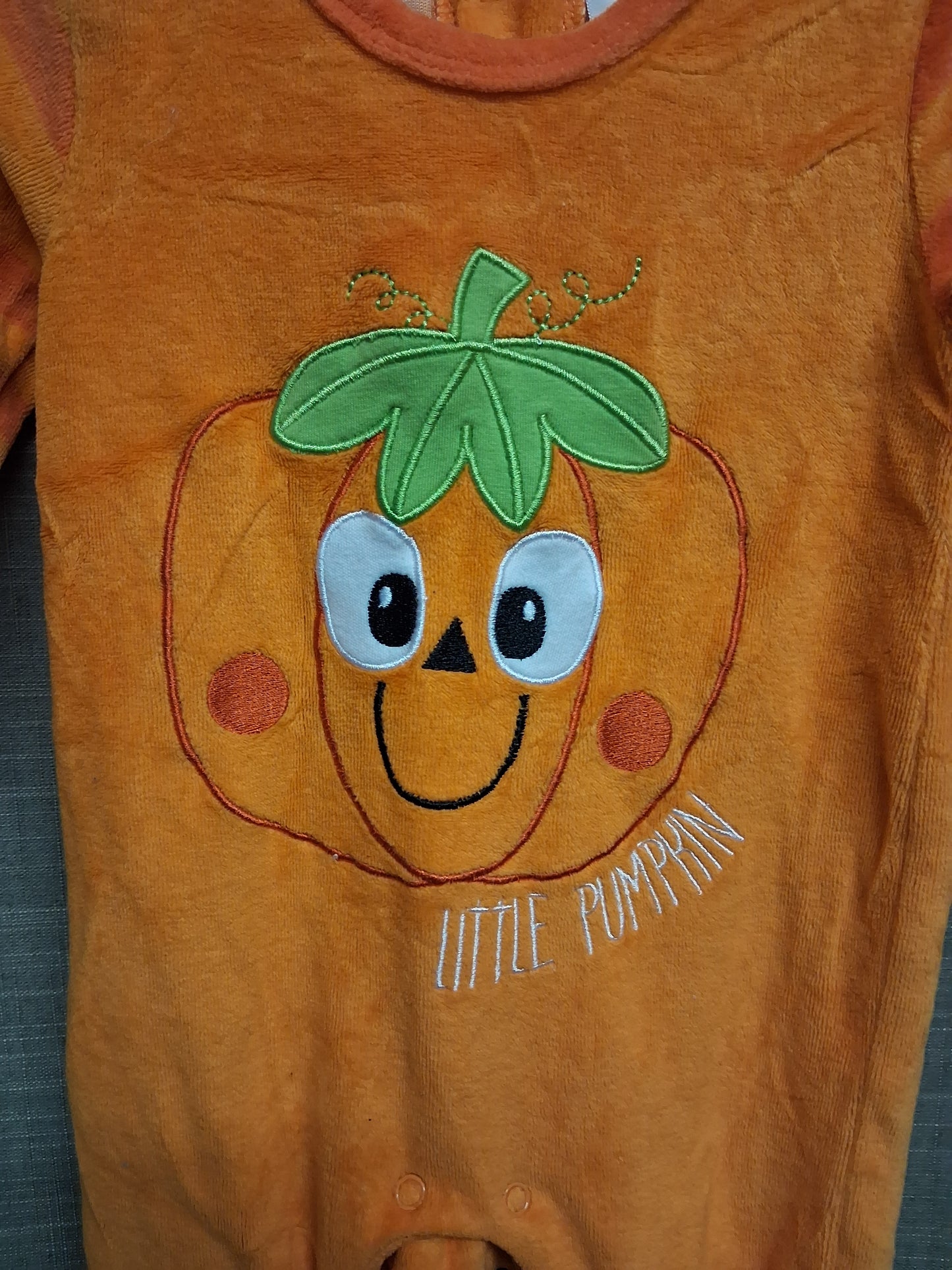 Hallowscream Baby Sleepsuit Romper Pumpkin Theme Orange Age 3-6 Months