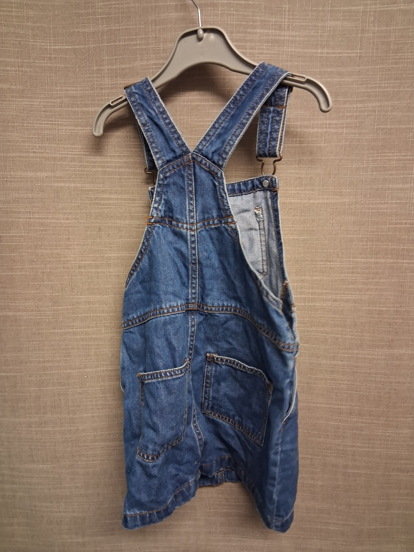 Next Girls Blue Denim Pinafore Dress Age 8 Years