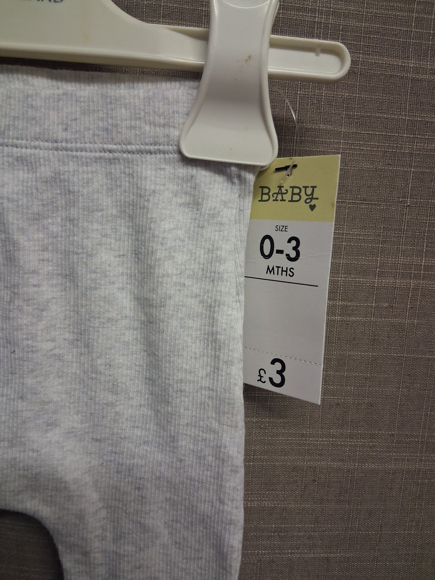 Matalan Girls Light Grey Leggings Age 0-3 Months New