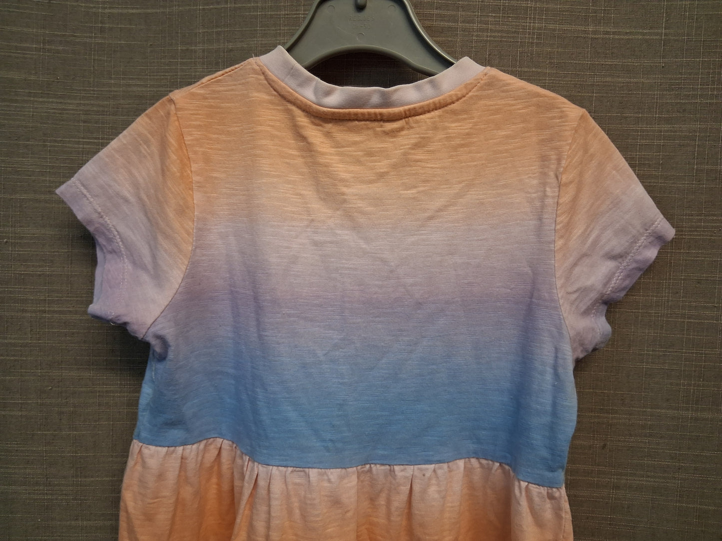 George Girs Ombre Blue Orange T-Shirt Dress Short Sleeve Jersey Age 4-5 Years