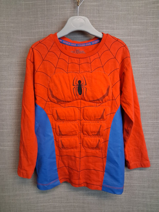 Nutmeg Boys Red Padded Spider-Man Long Sleeve T-Shirt Age 4-5 Years