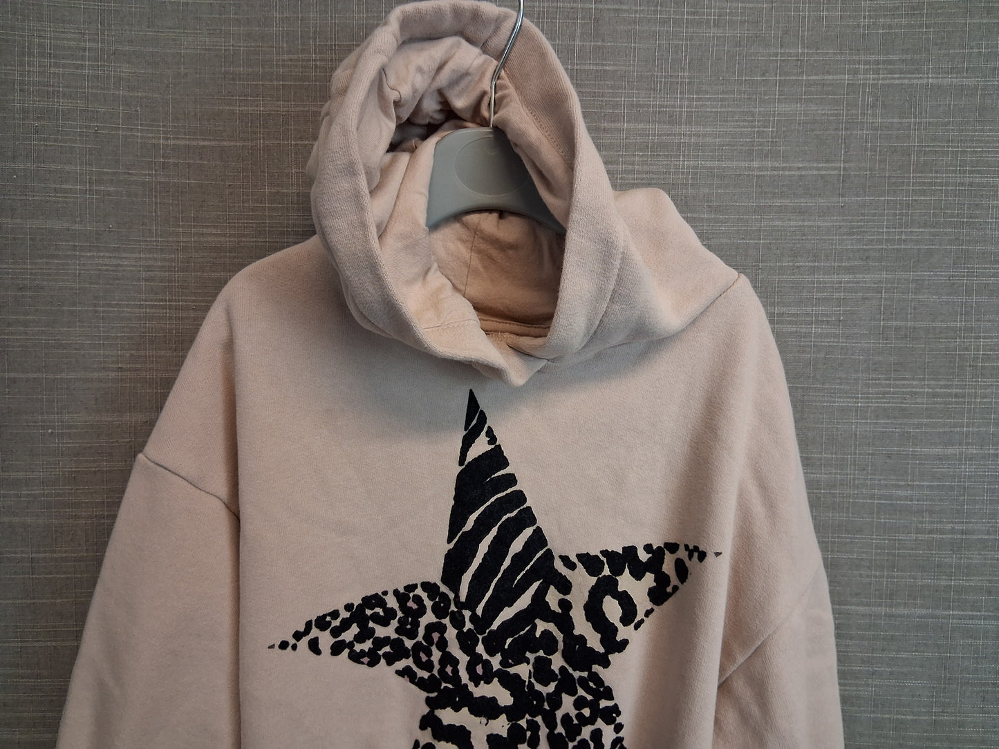 Next Girls Beige Hoodie Leopard Print Star Age 5 Years