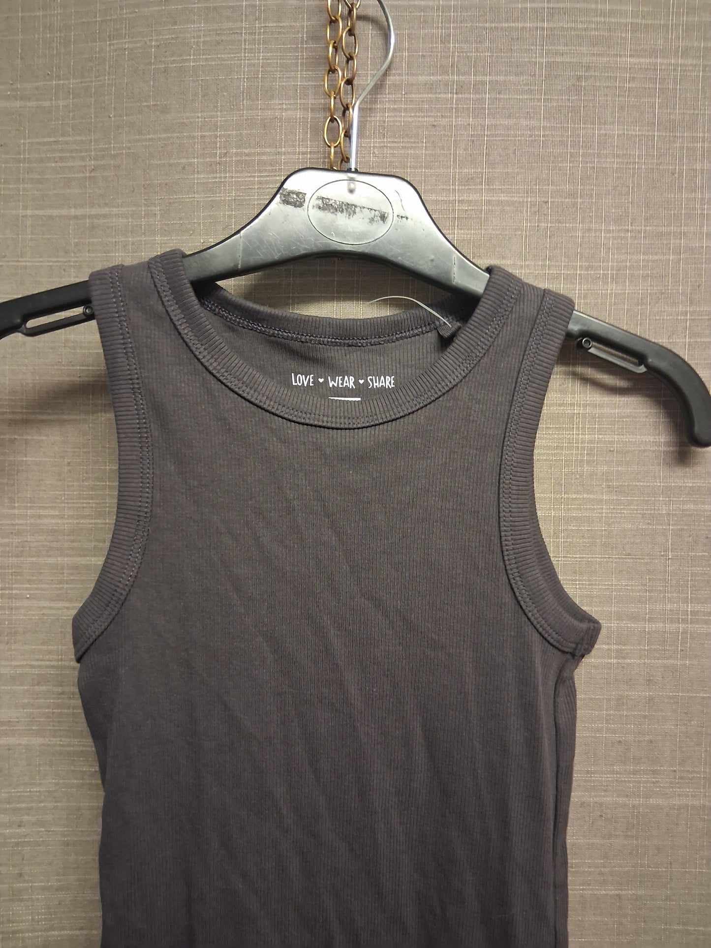 F&F Girls Dark Grey Vest Tank Dress Age 7-8 Years