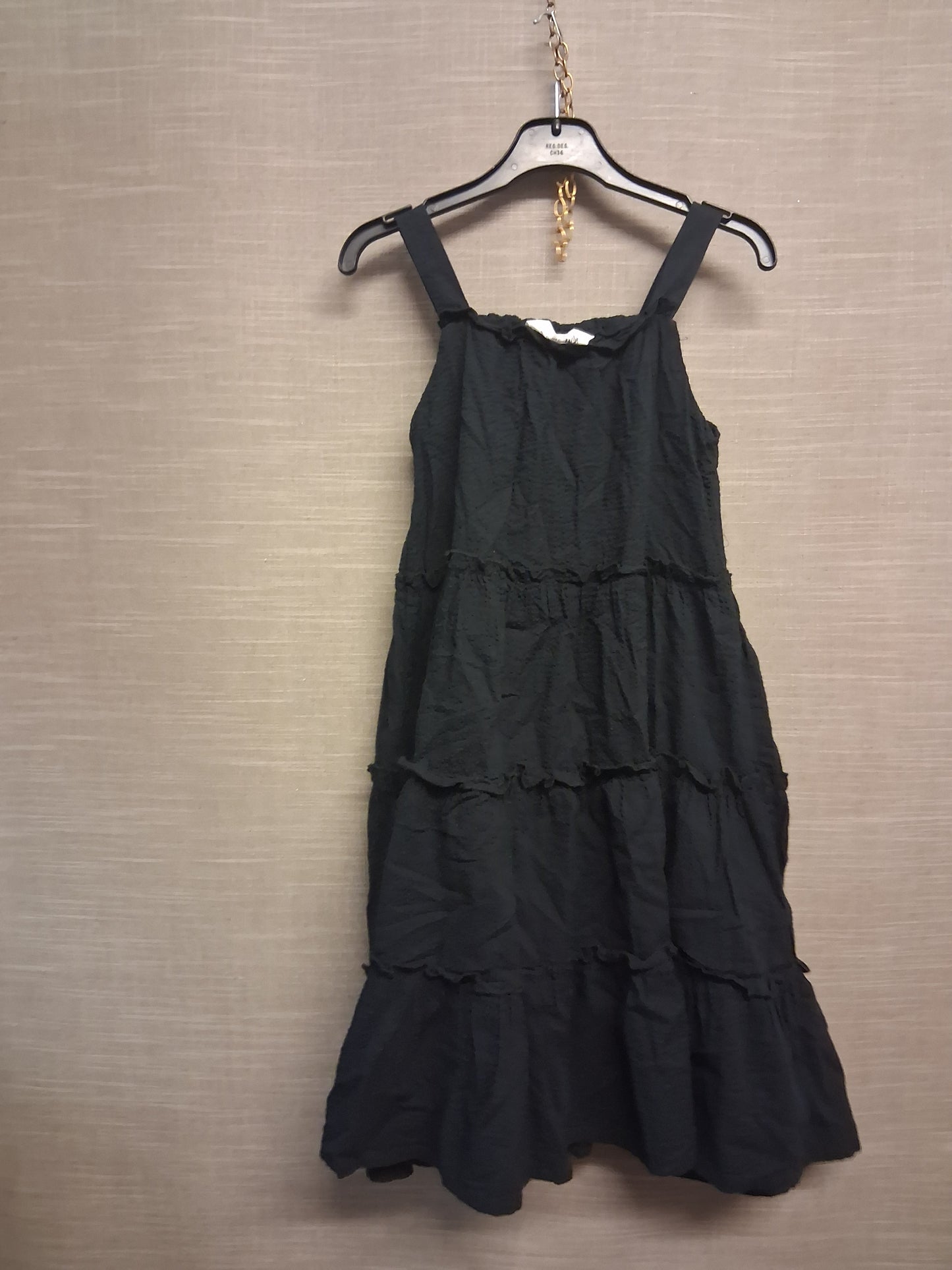 H&M Girls Black Tiered Dress Sleeveless Age 6-7 Years