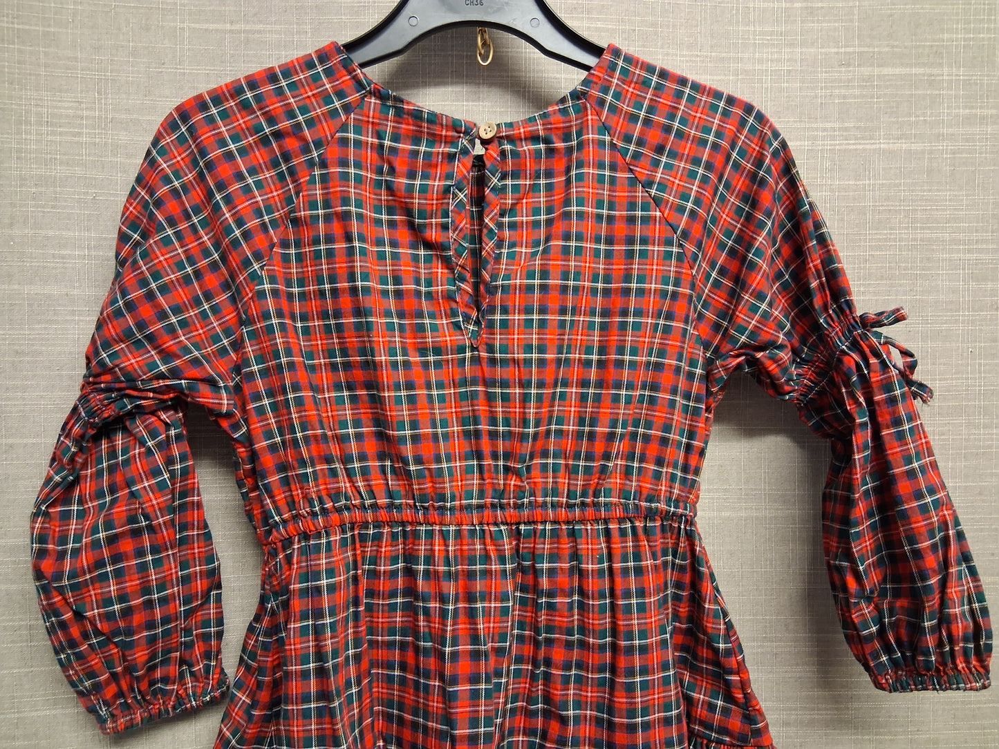Next Tarten Dress Bow Long Sleeve Detail Age 5 Years 100% Cotton