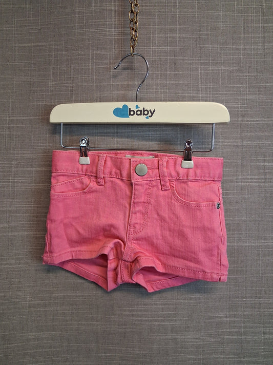 GAP Girls Pink Denim Shorts Age 12-18 Months Adjustable Waist