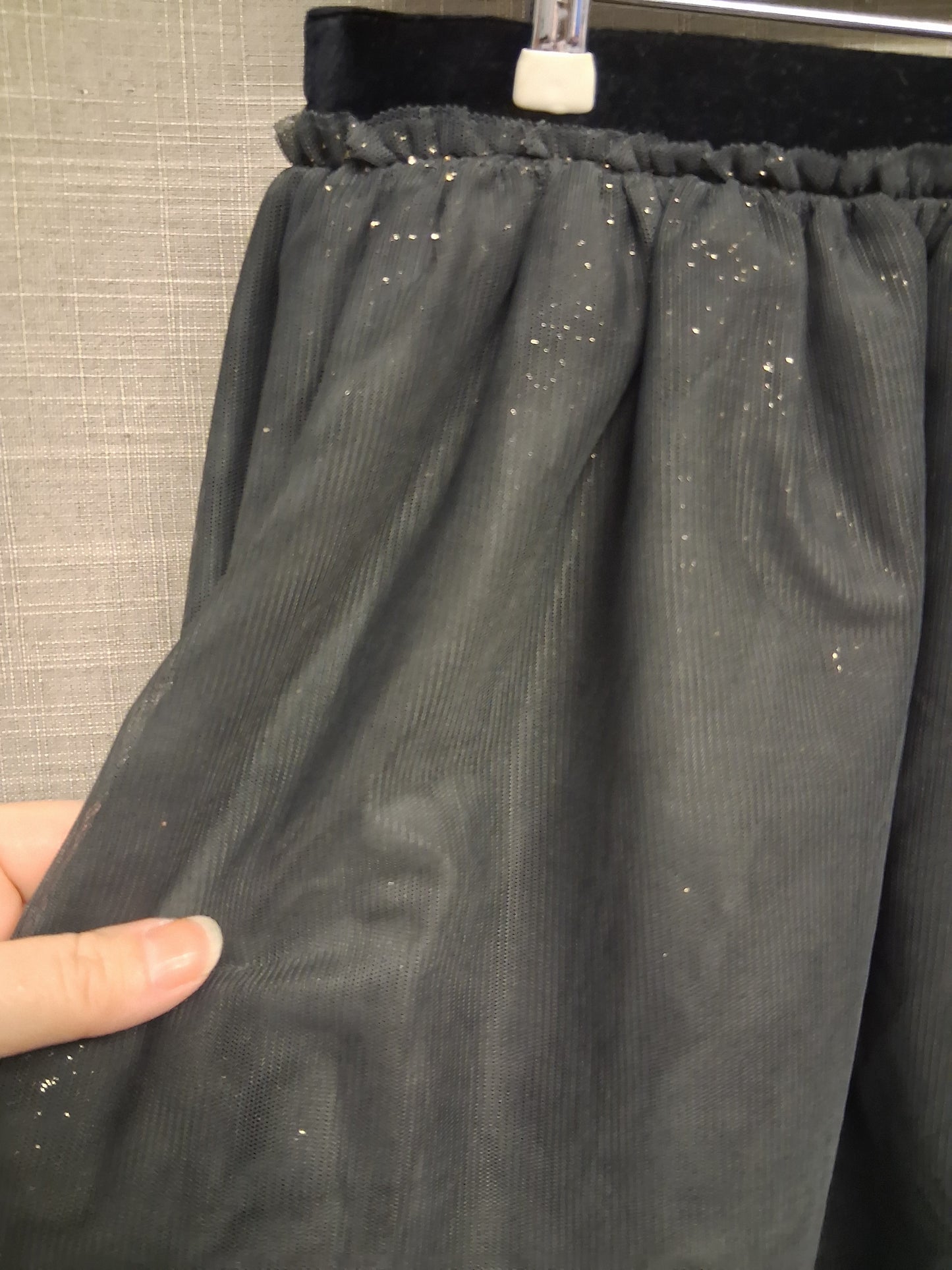 Marks and Spencer Black Silver Glitter Mesh Party Skirt Age 5-6 Years