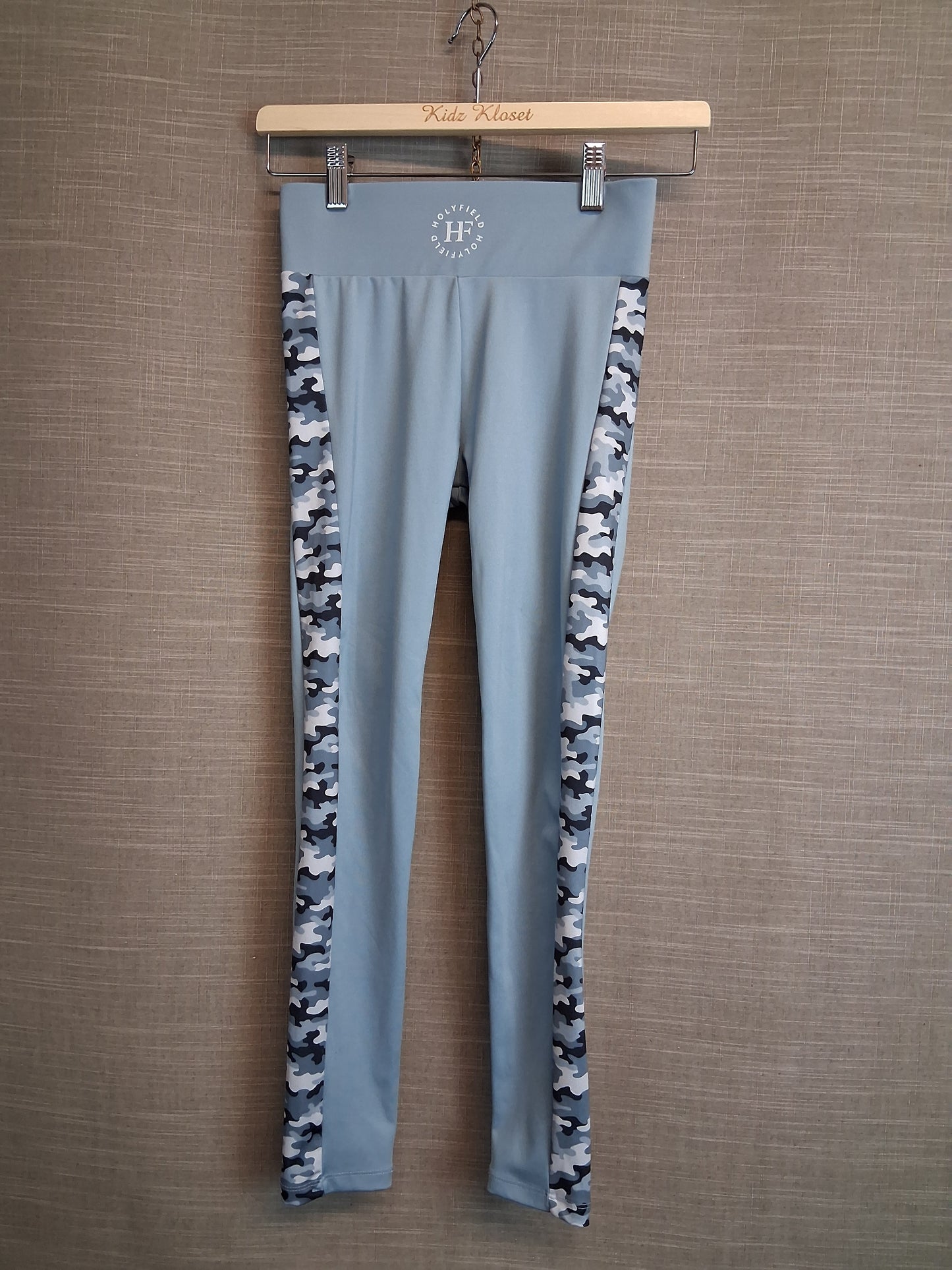 Holyfield Girls Blue Leggings Camoflague Trim Age 10-12 Years