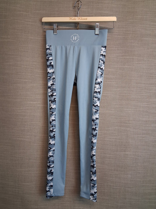 Holyfield Girls Blue Leggings Camoflague Trim Age 10-12 Years