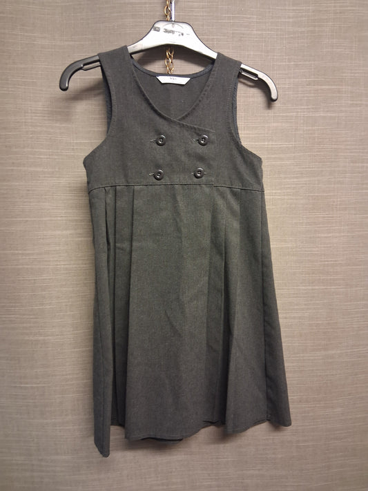 Marks and Spencer Girls Grey Pinafore Dress Age 6-7 Years