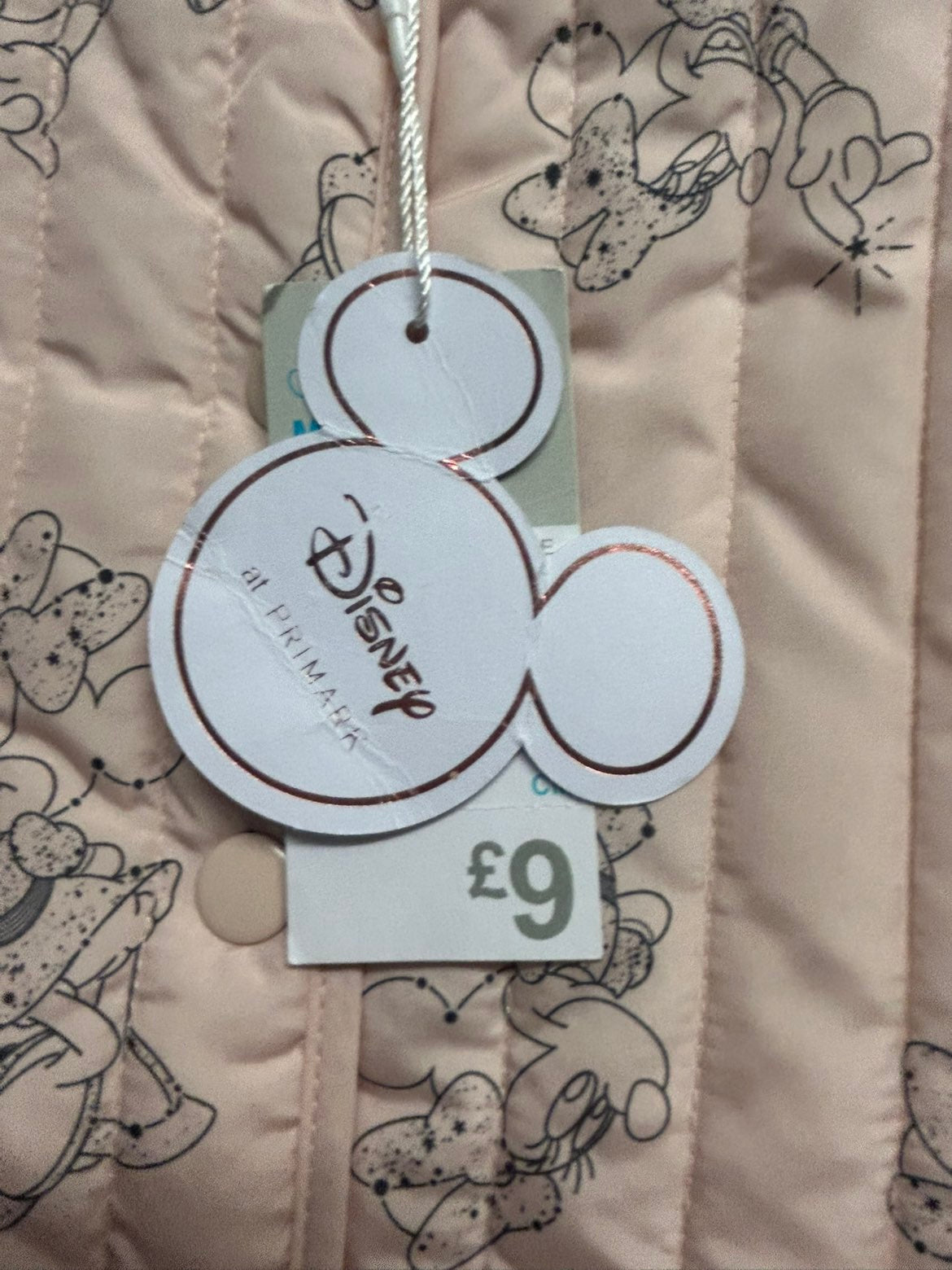 Primark Disney Minnie Mouse Pink Bodywarmer Gilet Age 6-9 Months Brand New