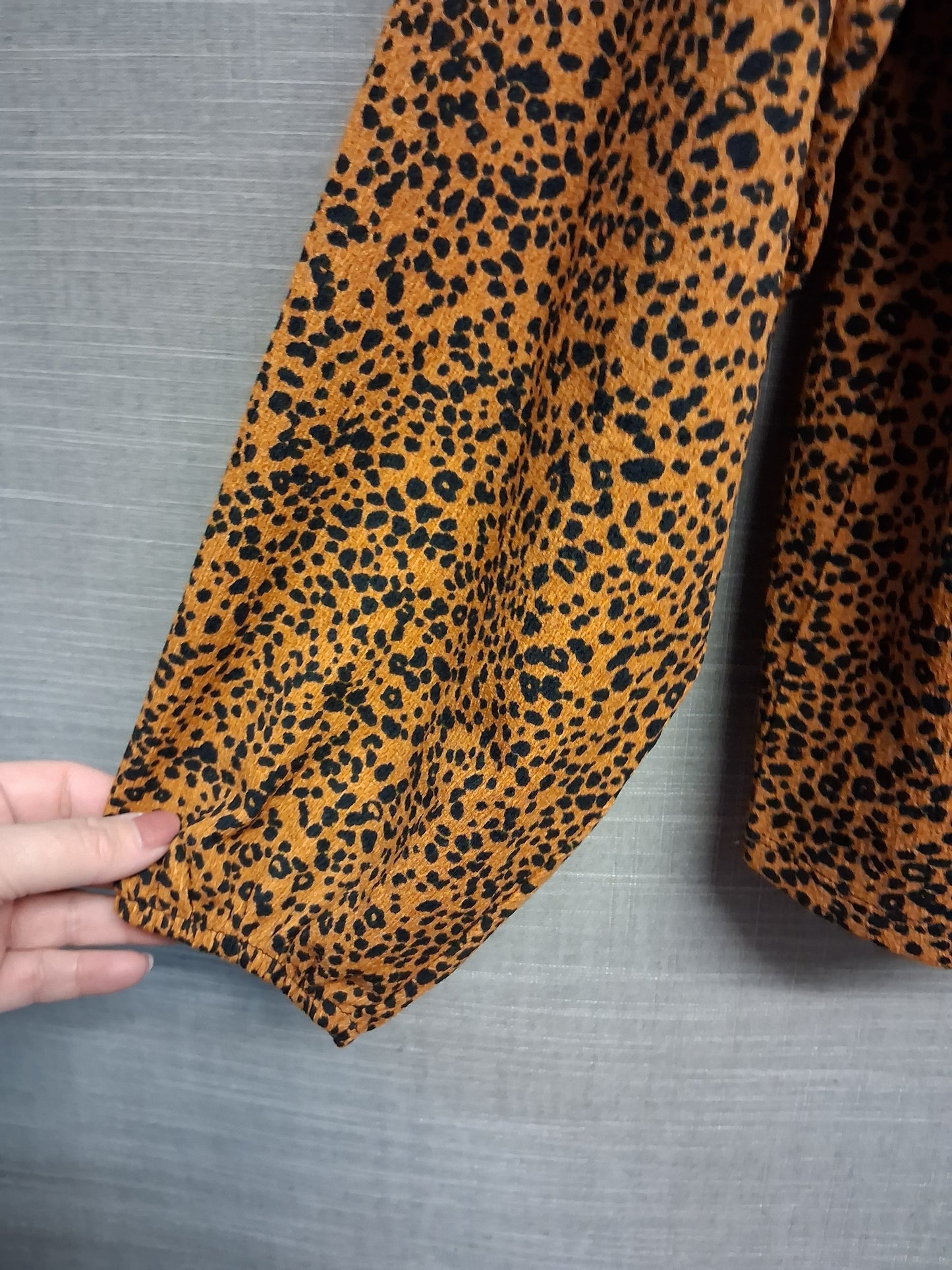 Next Girls Brown Animal Print Peter Pan Collar Top Age 12 Years