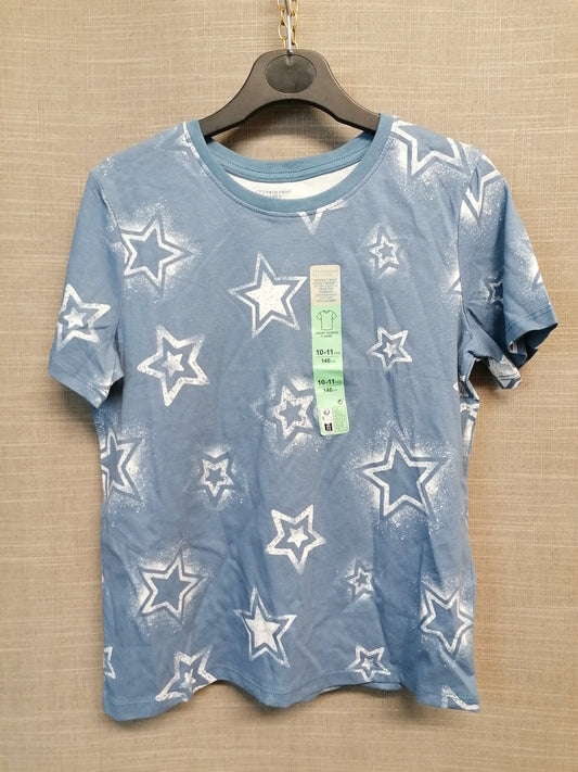 Primark Boys T-Shirt Age 10-11 Years Blue Star Print New