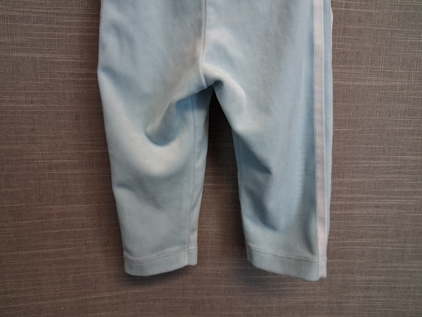 Adidas Girls Pale Blue Velour Leggings Age 6-9 Months