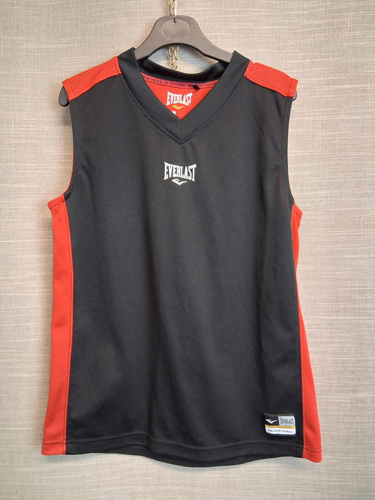Everlast Boys Black Basketball Jersey Vest Tank Top Age 13 Years