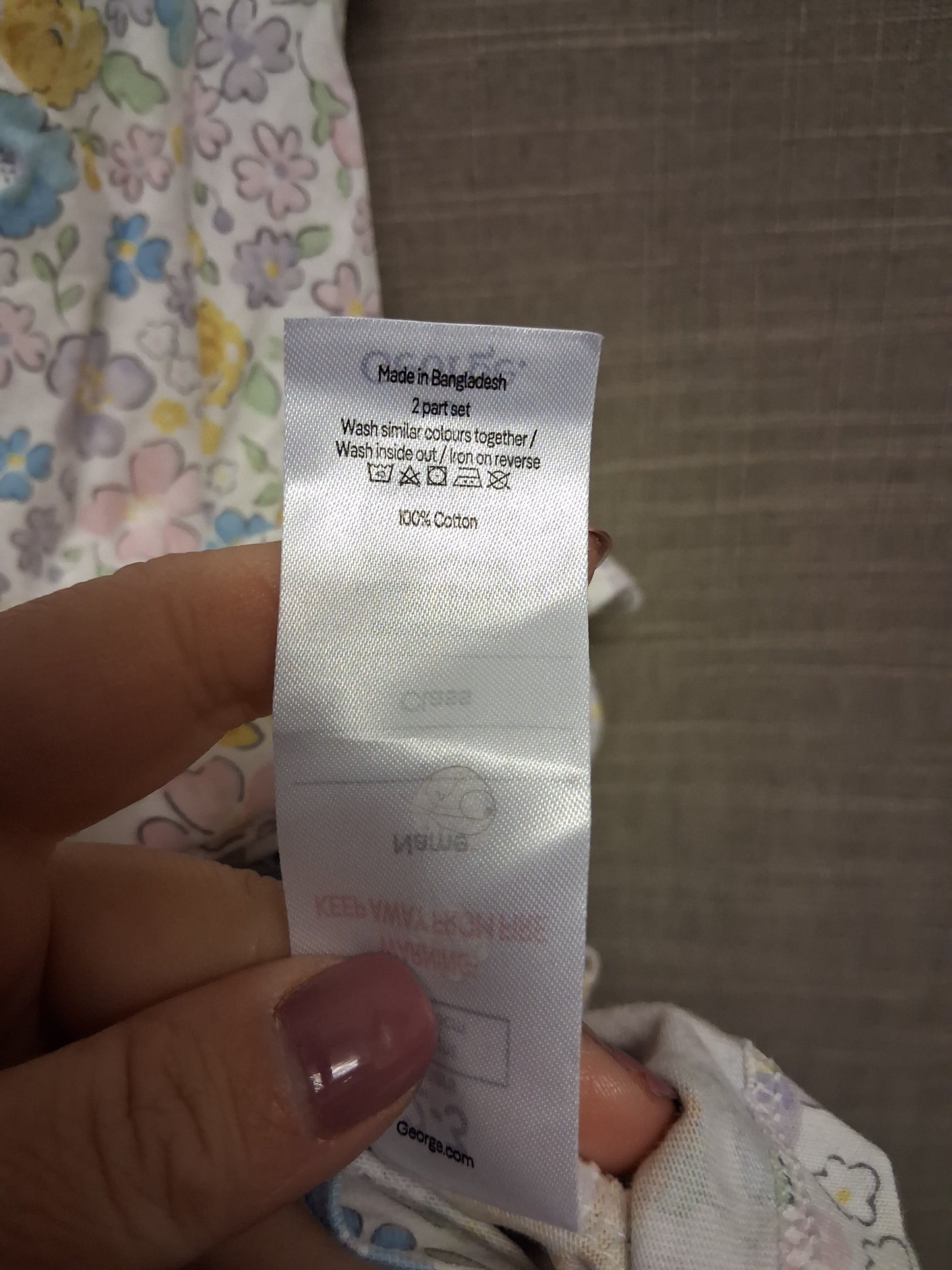 George Girls White Floral Jersey Playsuit Age 2-3 Years