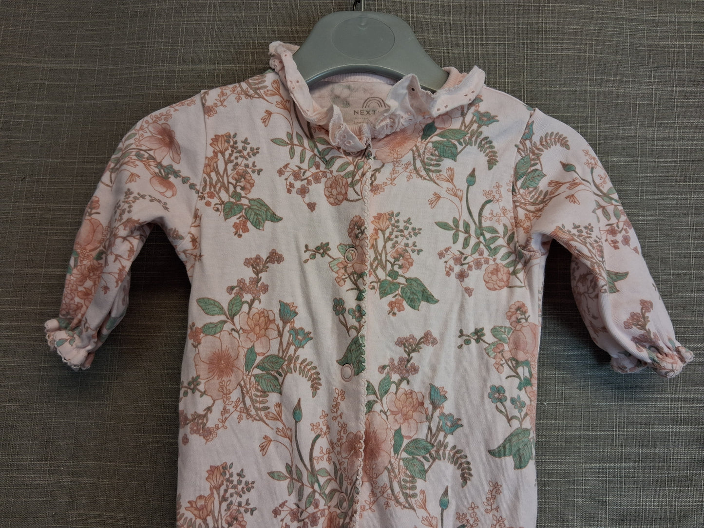 Next Girls Sleepsuits One Piece X2 Multicolour Floral Age 0-3 Months