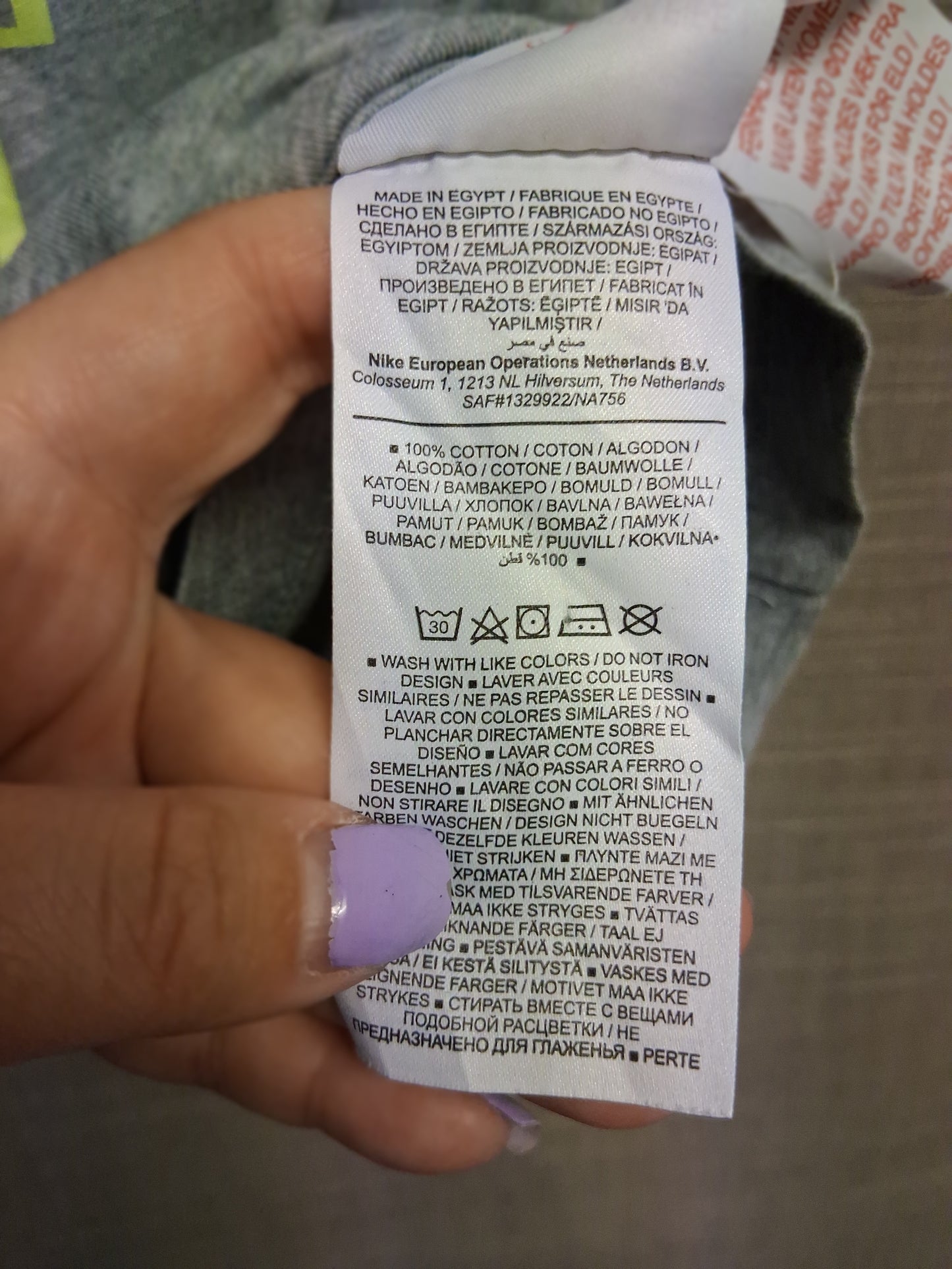 Nike Grey Short Sleeve T-Shirt Crew Neck Age 7-8 Years