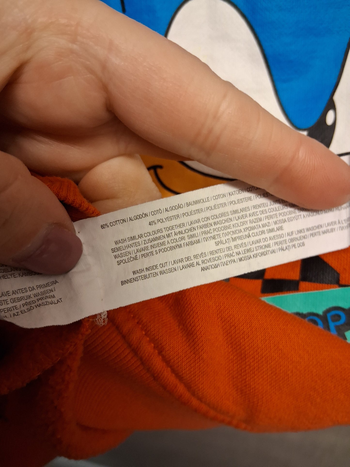 Primark Sonic the Hedgehog Orange Sweater Jumper Age 6-7 years
