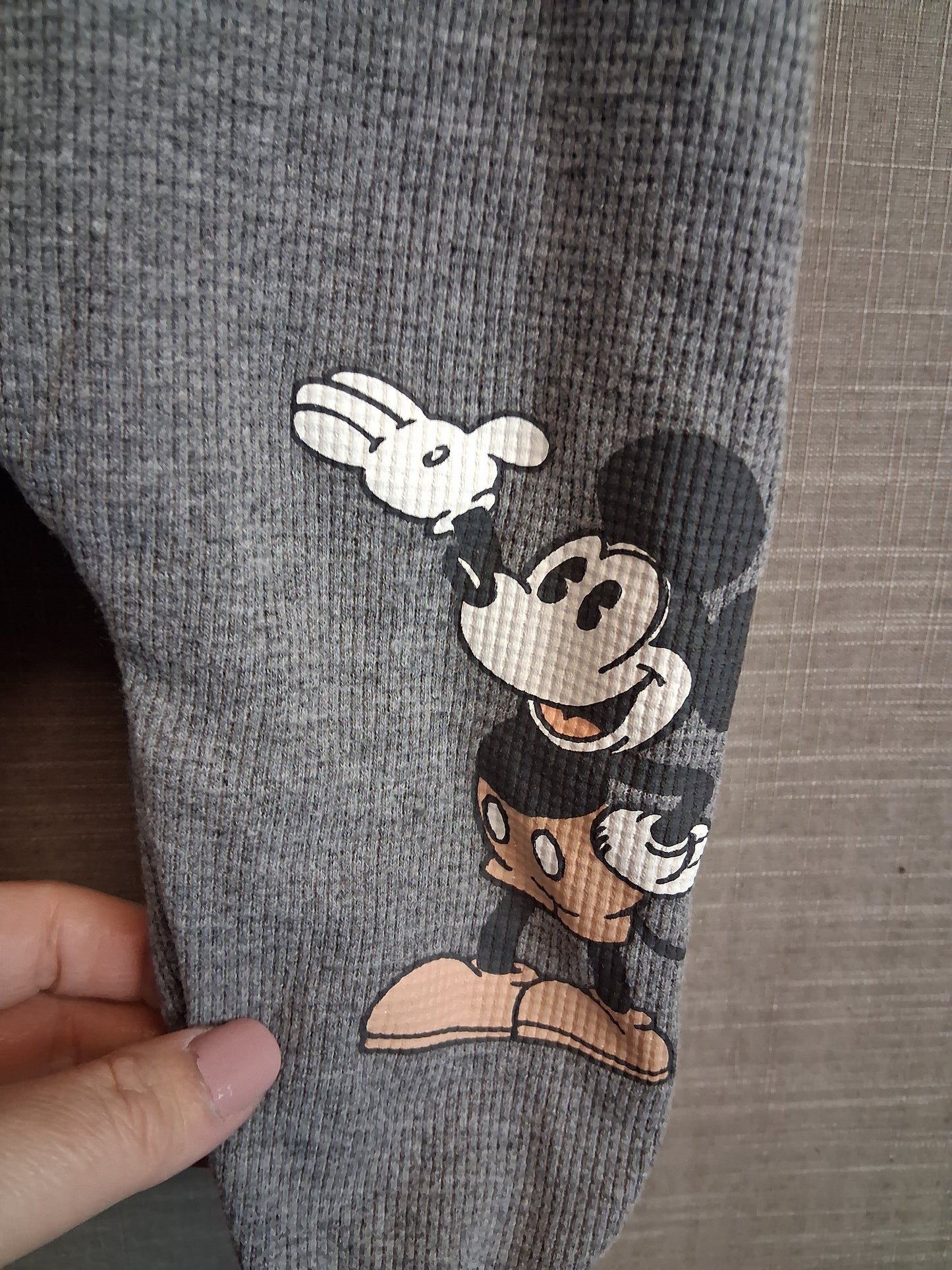 Disney George Mickey Mouse One Piece Romper Grey Age 6-9 Months