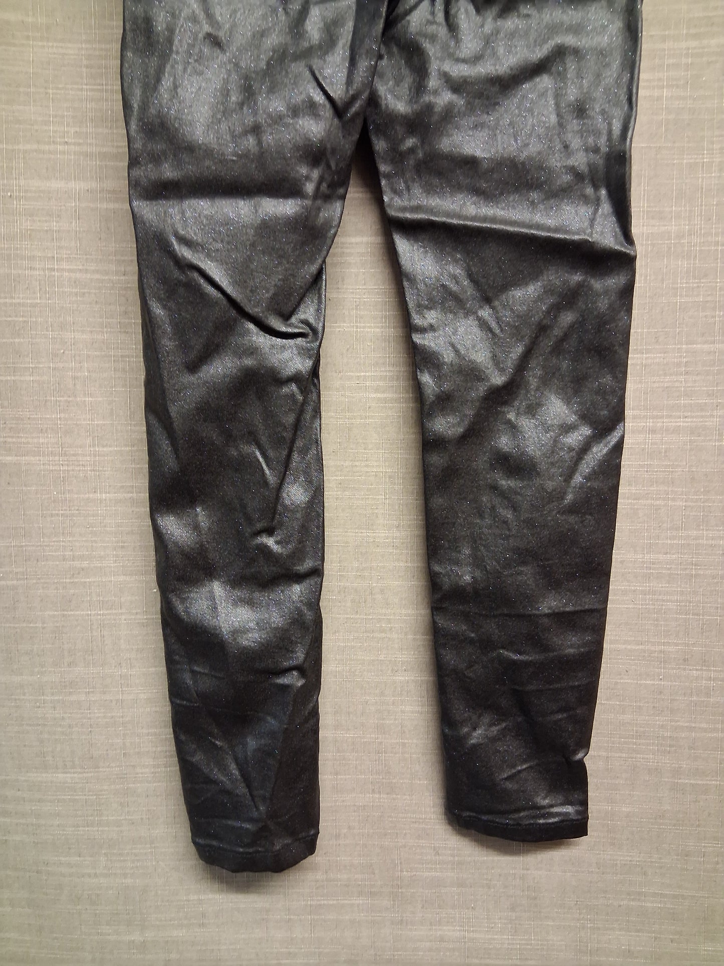 Nutmeg Girl Black Jeggings Glittery Age 10-11 years