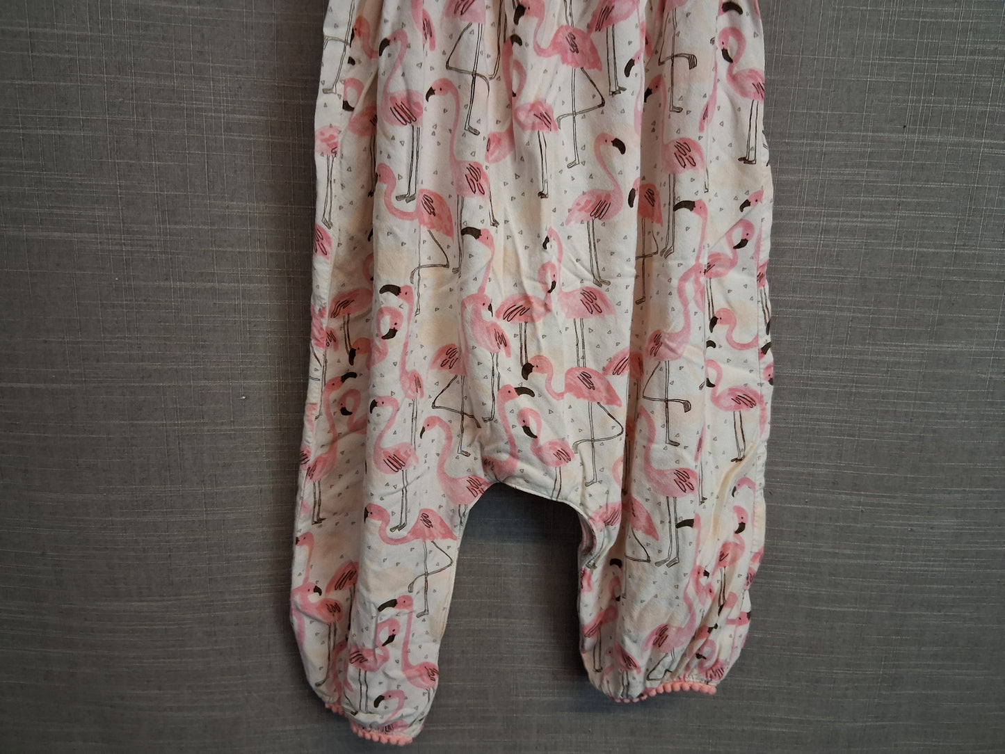 Next Girls Romper One Piece Pink  Flamingo Age 9-12 Months