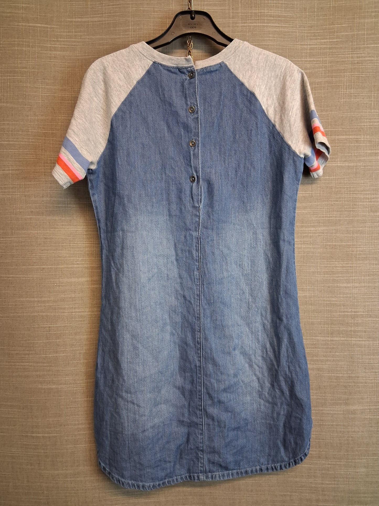 Next Girls Denim Jersey Mix Dress Short Sleeve Age 10 Years