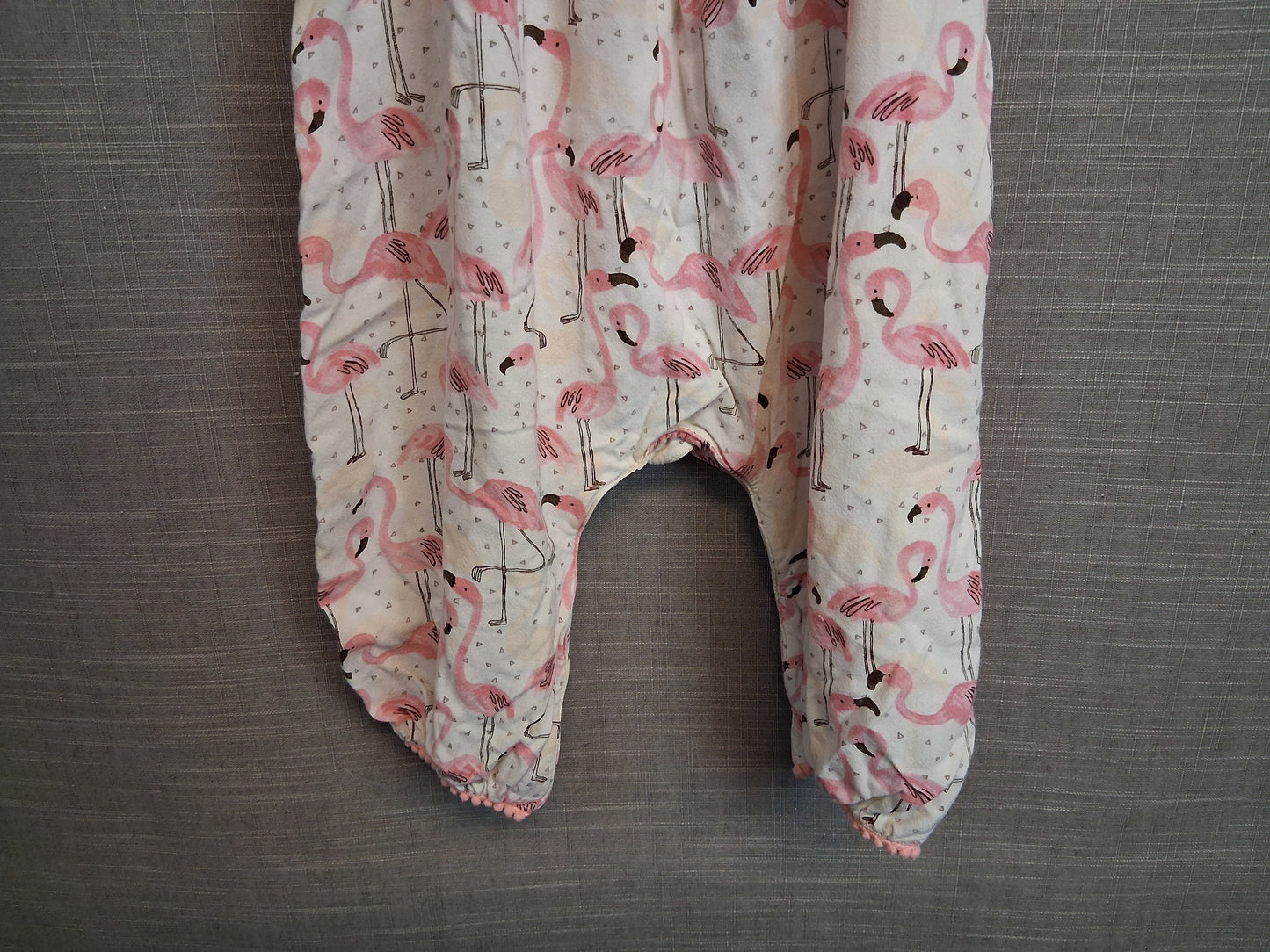 Next Girls Romper One Piece Pink  Flamingo Age 9-12 Months