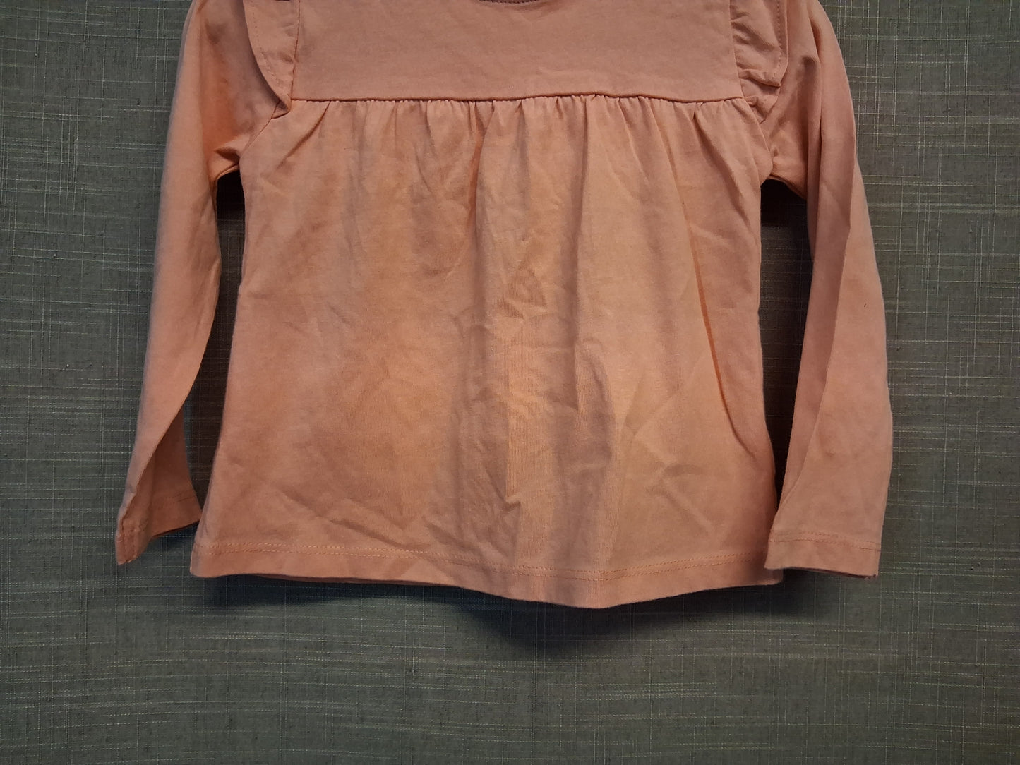 TU Girls Orange Long Sleeve Top Age 9-12 Months Jersey