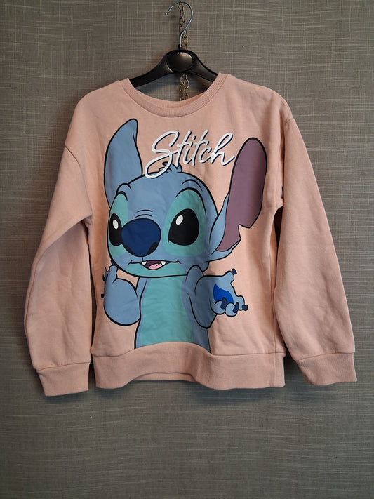 Primark Disney Stitch Peach Sweater Jumper Age 9-10 Years