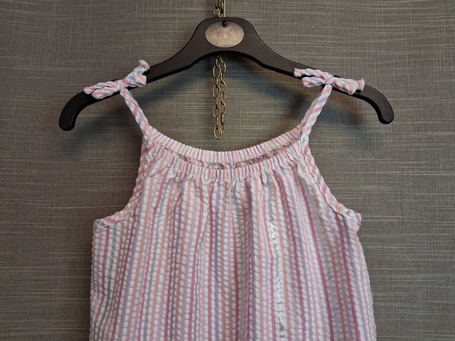 Nutmeg Girls Pink Striped Sundress Age 6-7 Years