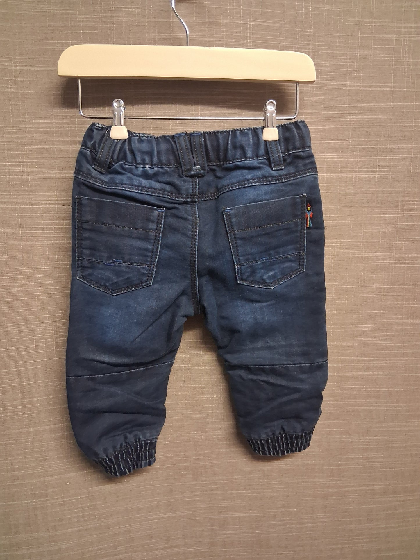 Next Boys Denim Jeans Dark Blue Age 6-9 Months