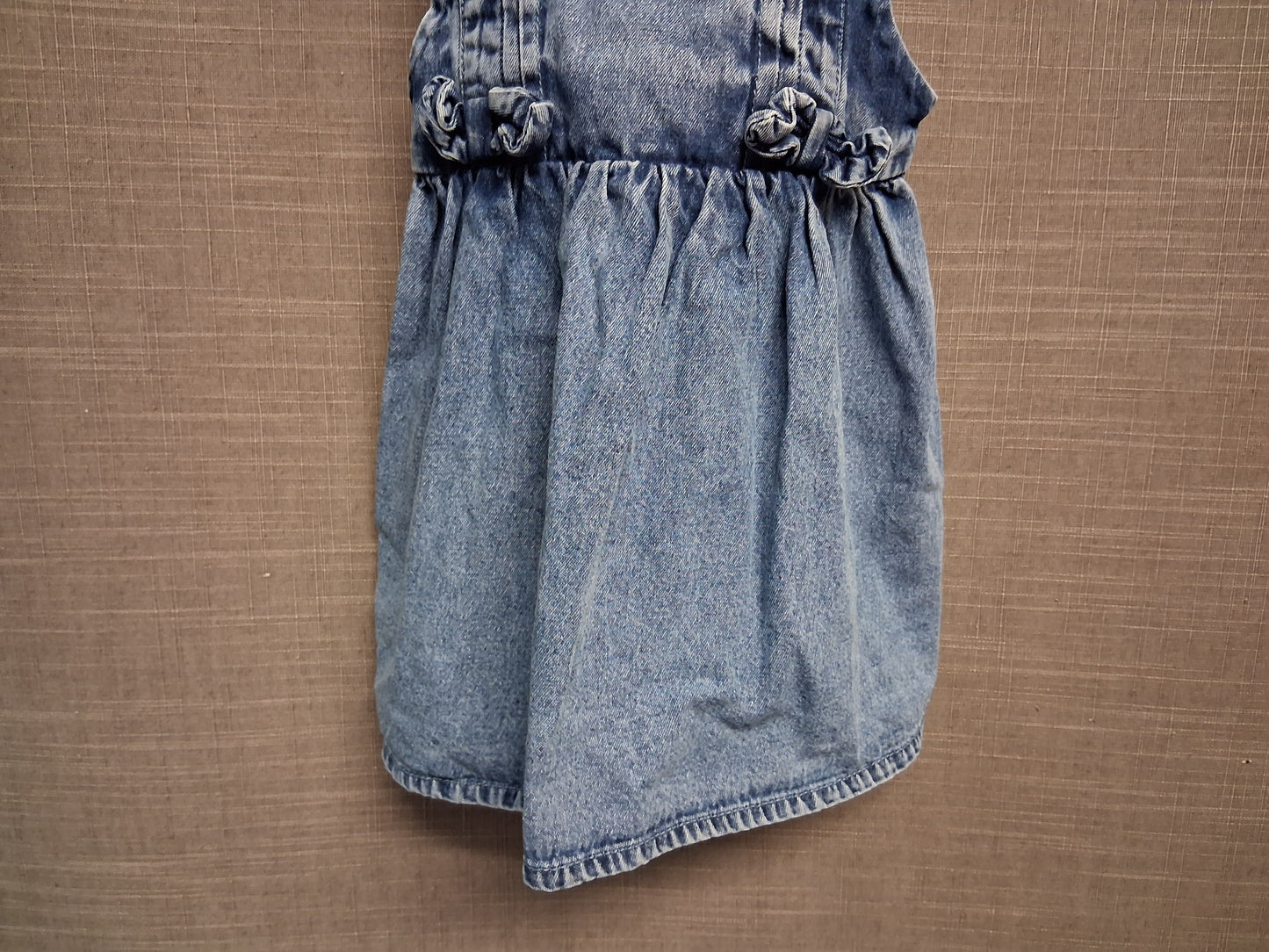 George Girls Blue Denim Pinafore Dress Age 9-12 Months
