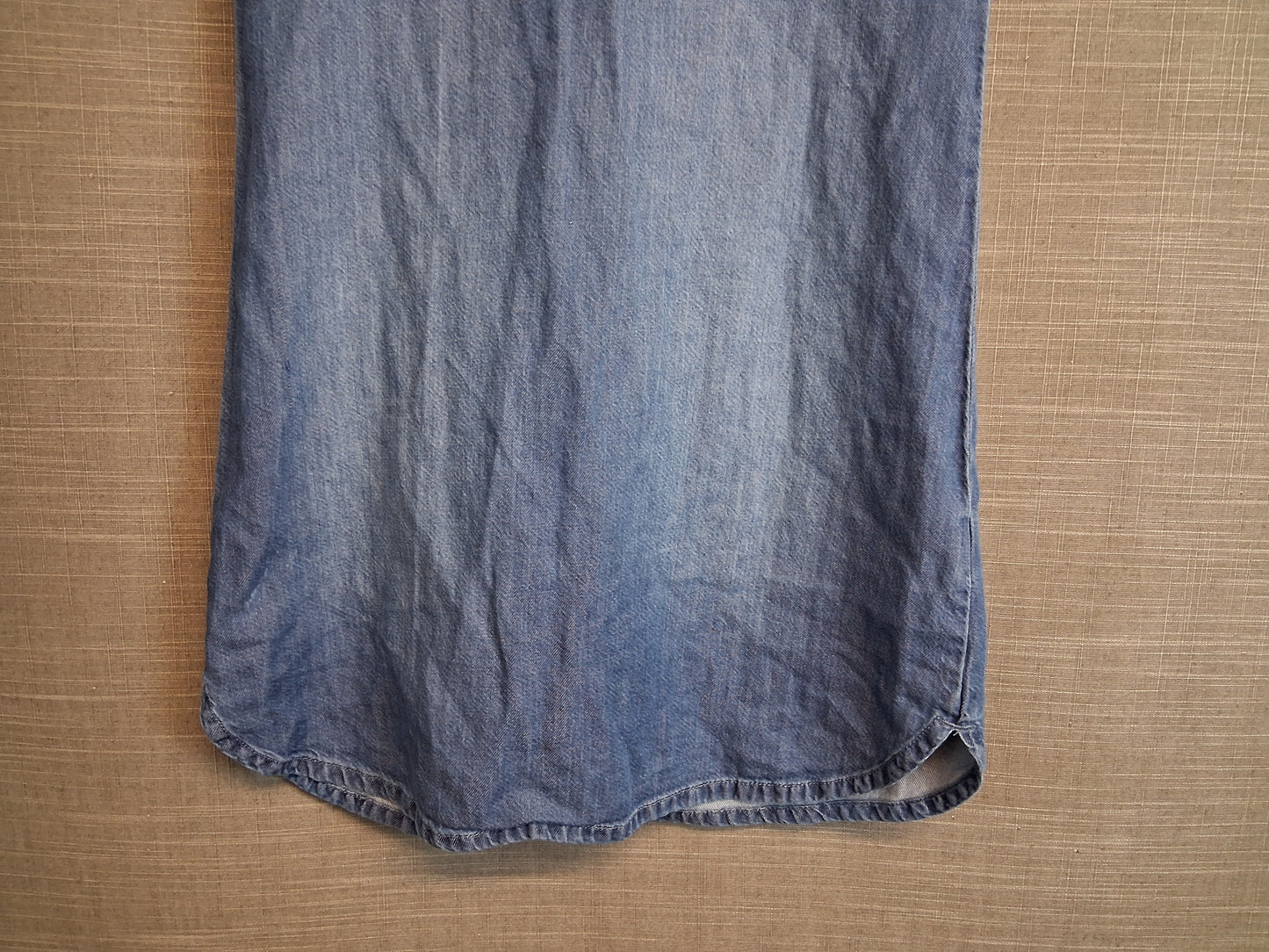Next Girls Denim Jersey Mix Dress Short Sleeve Age 10 Years