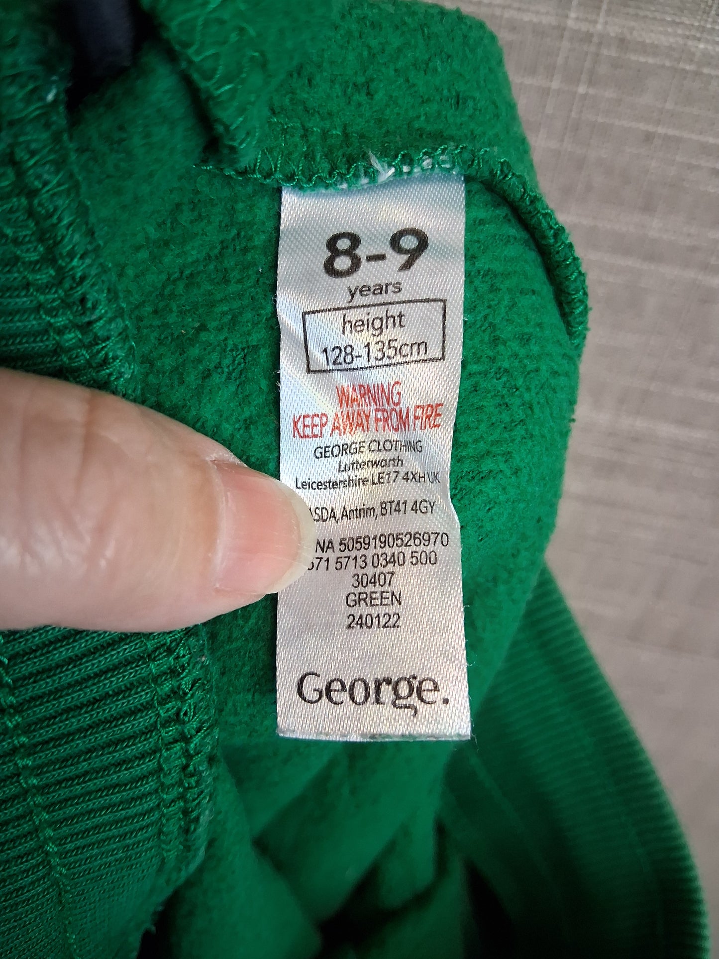 Minecraft George Green Jersey Joggers Age 8-9 Years
