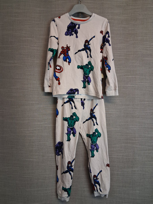 Marks and Spencer Boys Marvel Pyjamas PJs Set Age 4-5 Years