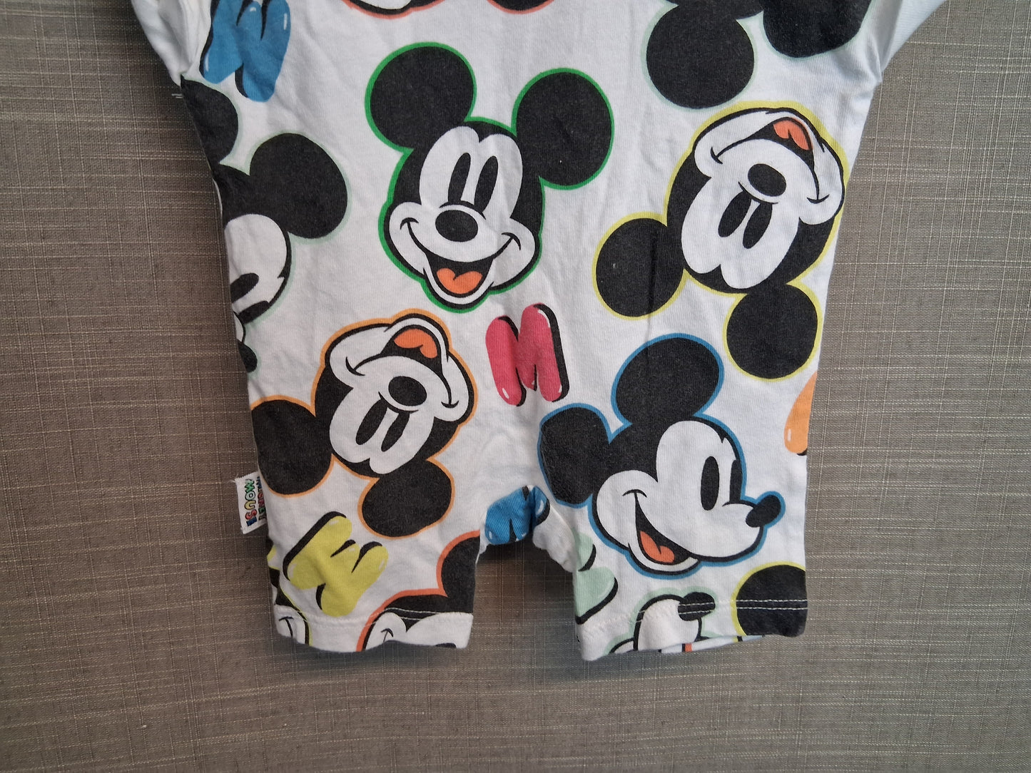 Disney Boys Mickey Mouse Romper Shorts Sleepsuit Multicolour Age Newborn