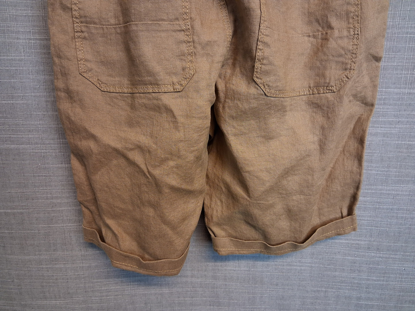 Next Boys 100% Linen Brown Shorts Age 11 Years