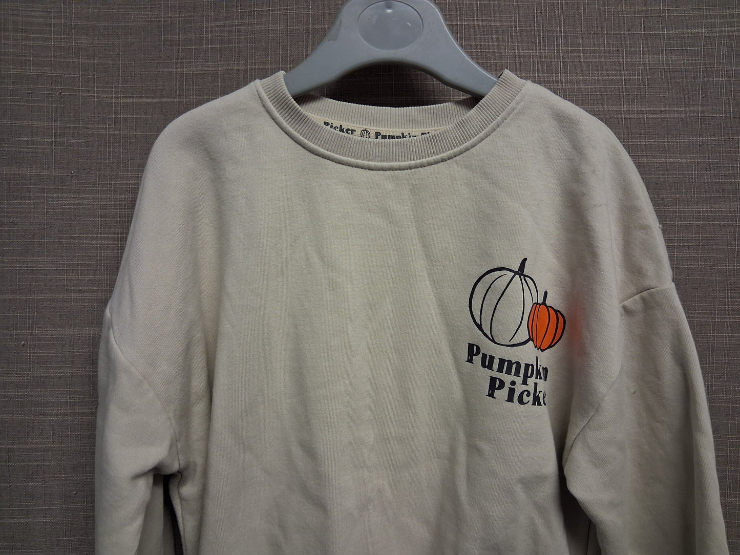 George Halloween Autumn No 1 Pumpkin Picker Beige Sweater Age 3-4 Years