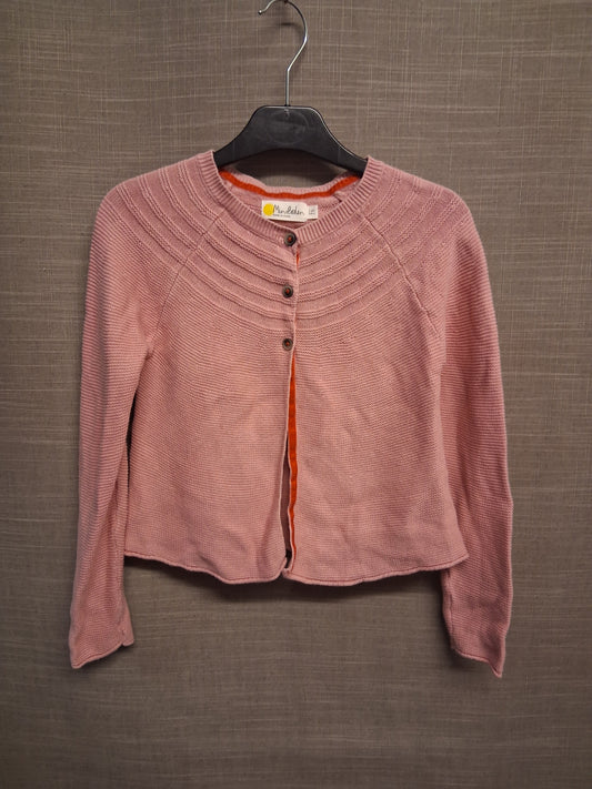Mini Boden Girls Pink Knitted Cardigan Age 7-8 Years