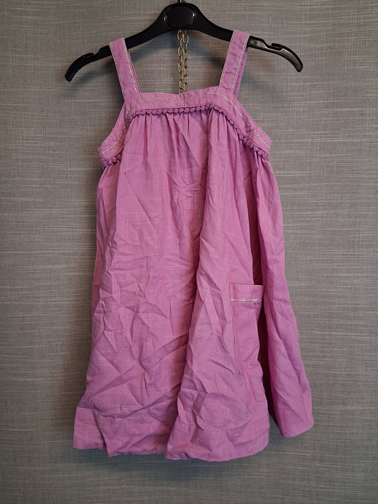 Next Girls Pink A Line Tent Dress Age 5-6 Years 100% Cotton